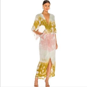 Young Fabulous & Broke Siren Maxi Dress in Willowgreen Geode Wash